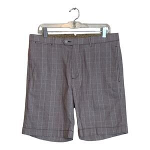 Cremieux men brown plaid shorts size 33